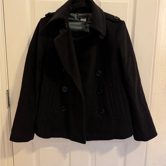 J. Crew Black Peacoat - Picture 1 of 5